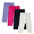 thumbnail image 1 of ZACPNCV 4 Pieces Girls Capris Leggings Cotton Cropped Leggings School Uniform Pants for Girls Multicolor 2-3 Years, 1 of 9