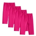 thumbnail image 1 of ZACPNCV 4 Pieces Girls Capris Leggings Crop Summer Leggings for School Wearing Hot Pink 2-3 Years, 1 of 9