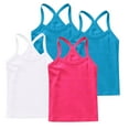 thumbnail image 1 of ZACPNCV 4 Pieces Girls Dance Tank Tops Racerback Camisole Undershirts Spaghetti Strap Camis Dance Clothes Tank Tops for Girl Hot Pink 12-24 Months, 1 of 7