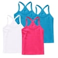 thumbnail image 1 of ZACPNCV 4 Pieces Girls Dance Tank Tops Racerback Camisole Undershirts Spaghetti Strap Camis Dance Clothes Tank Tops for Girl Hot Pink 3-4 Years, 1 of 7