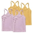 thumbnail image 1 of ZACPNCV 4 Pieces Girls Dance Tank Tops Racerback Camisole Undershirts Spaghetti Strap Camis Dance Clothes Tank Tops for Girl Yellow 6-7 Years, 1 of 7