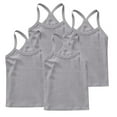 thumbnail image 1 of ZACPNCV 4 Pieces Girls Dance Tank Tops Racerback Camisole Undershirts Spaghetti Strap Camis Dance Clothes Tank Tops for Girls Gray 3-4 Years, 1 of 7