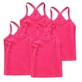 thumbnail image 1 of ZACPNCV 4 Pieces Girls Dance Tank Tops Racerback Camisole Undershirts Spaghetti Strap Camis Dance Clothes Tank Tops for Girls Hot Pink 3-4 Years, 1 of 7