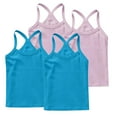 thumbnail image 1 of ZACPNCV 4 Pieces Girls Dance Tank Tops Racerback Camisole Undershirts Spaghetti Strap Camis Dance Clothes Tank Tops for Girls Pink 6-7 Years, 1 of 7