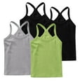 thumbnail image 1 of ZACPNCV 4 Pieces Girls Tank Top Sleeveless Racer Back Top Camisole Cami Undershirts Green 12-24 Months, 1 of 7