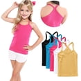 thumbnail image 1 of ZACPNCV 5 Pack Girls Dance Tank Tops Racerback Camisole Spaghetti Strap Camis Sleeveless Undershirts Ballet Gymnastics Wear Black 12-24 Months, 1 of 9