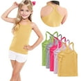 thumbnail image 1 of ZACPNCV 5 Pack Girls Dance Tank Tops Racerback Camisole Undershirts Summer Spaghetti Strap Sleeveless Crop Tops for Boys Dress Clothes Green 12-13 Years, 1 of 9
