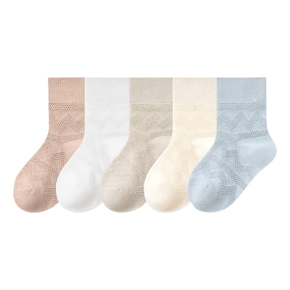 ZACPNCV 5 Pairs Toddler Ruffle Socks for Girls Baby Grip Socks Non Slip Cute Grippy Frilly Blue 3-5 Years