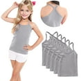 thumbnail image 1 of ZACPNCV 5PC Girls Dance Tank Tops Racerback Camisole Undershirts Summer Spaghetti Strap Sleeveless Crop Tops for Active Workout Tanks Gray 12-24 Months, 1 of 9
