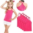 thumbnail image 1 of ZACPNCV 5PC Girls Dance Tank Tops Racerback Camisole Undershirts Summer Spaghetti Strap Sleeveless Crop Tops for Active Workout Tanks Hot Pink 6-7 Years, 1 of 9