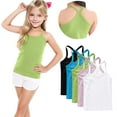 thumbnail image 1 of ZACPNCV 5PC Girls Dance Tank Tops Racerback Camisole Undershirts Summer Spaghetti Strap Sleeveless Crop Tops for Active Workout Tanks Green 8-9 Years, 1 of 9