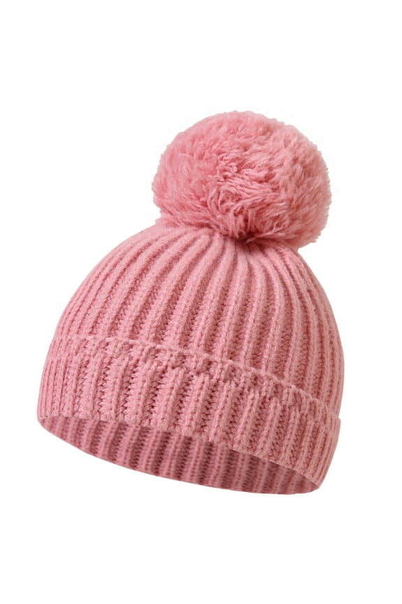 Baby Beanie Hat Infant Newborn Toddler Winter Warm Knit Cap Winter Warm Hat Watermelon Red 0-12 Months