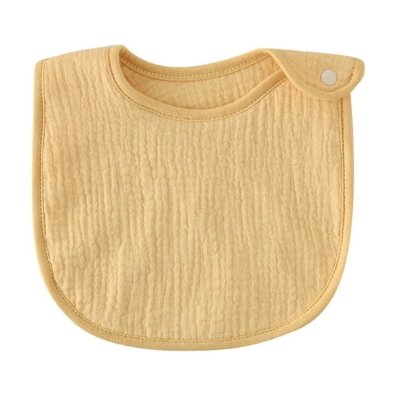 ZACPNCV Baby Bibs Soft Cotton Drooling and Teething Bibs Extra Absorbent Easy to Clean and Put On for Toddler Newborn Infant Yellow 0-3 Years