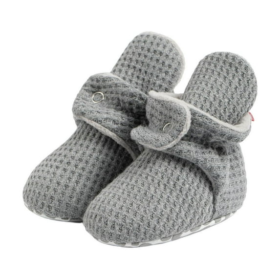 ZACPNCV Baby Boy Girl Knit Walking Shoes Non Slip Soft Sole Infant Toddler Slipper Newborn First Walker House Crib Sneaker Shoes Gray 0-6 Months