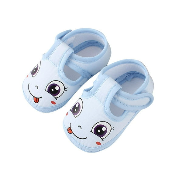 ZACPNCV Baby First Walking Shoes Boys Girls Infant Sneakers Crib Shoes Breathable Lightweight Slip On Shoes Blue 0-3 Months