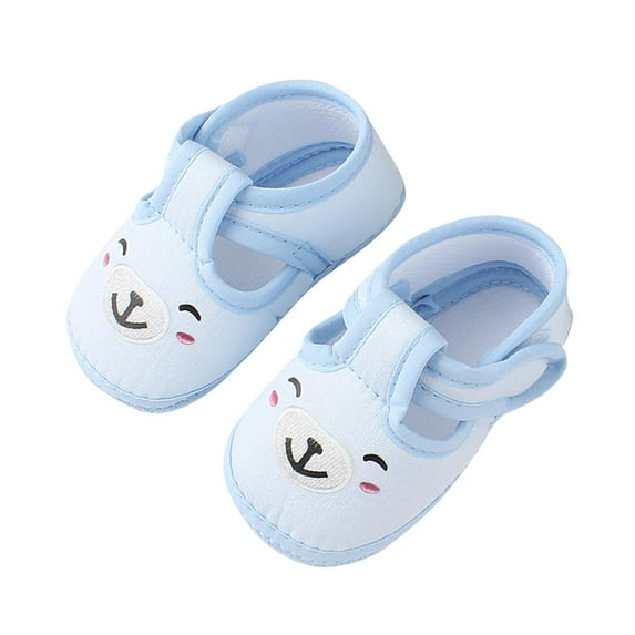 ZACPNCV Baby First Walking Shoes Boys Girls Infant Sneakers Crib Shoes Breathable Lightweight Slip On Shoes Blue 9-12 Months