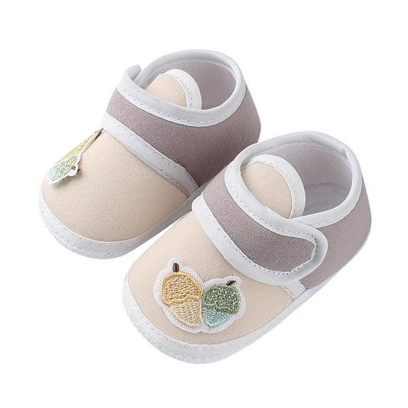 ZACPNCV Baby First Walking Shoes Boys Girls Infant Sneakers Crib Shoes Breathable Lightweight Slip On Shoes Gray 0-3 Months