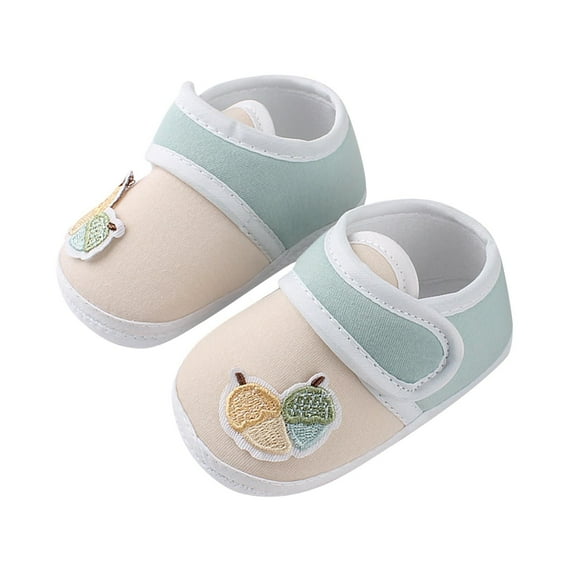 ZACPNCV Baby First Walking Shoes Boys Girls Infant Sneakers Crib Shoes Breathable Lightweight Slip On Shoes Green 9-12 Months