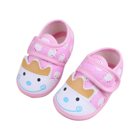 ZACPNCV Baby First Walking Shoes Boys Girls Infant Sneakers Crib Shoes Breathable Lightweight Slip On Shoes Pink 6-9 Months