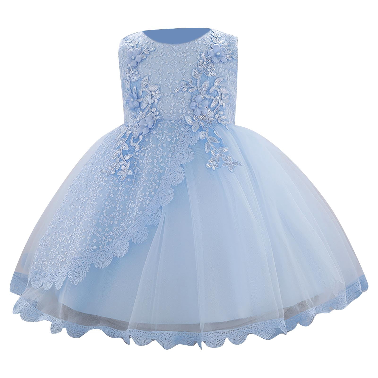 ZACPNCV Baby Girl Dress Sleeveless Sequins Princess Dresses