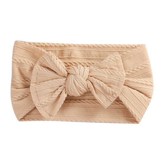 ZACPNCV Baby Headband Newborn Infant Toddler Nylon Hairbands Cute Soft Beanie Headwrap Hair Accessories Khaki Free Size