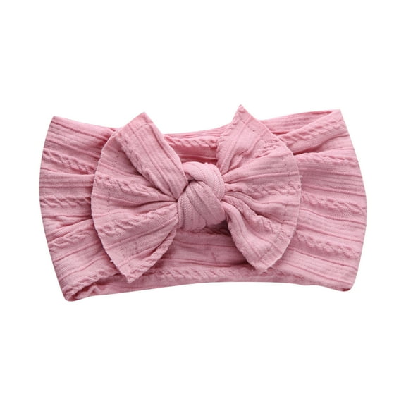 ZACPNCV Baby Headband Newborn Infant Toddler Nylon Hairbands Cute Soft Beanie Headwrap Hair Accessories Pink Free Size