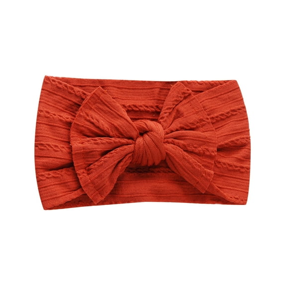 ZACPNCV Baby Headband Newborn Infant Toddler Nylon Hairbands Cute Soft Beanie Headwrap Hair Accessories Red Free Size