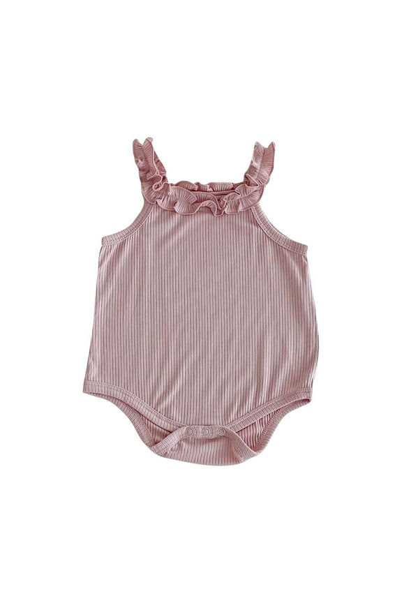 Baby Sleeveless Onesie Bodysuits Baby Camisole Triangle Bag Fart Clothing Summer Belly Underwear Clothes Purple 3-6 Months
