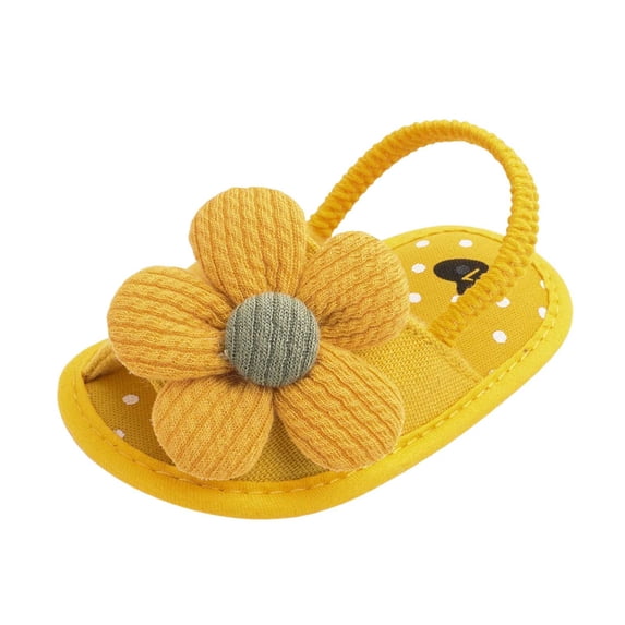ZACPNCV Baby Soft Sole Walking Shoes Sunflower Design Newborn Crib Sandals Toddler Breathable First Walkers Summer