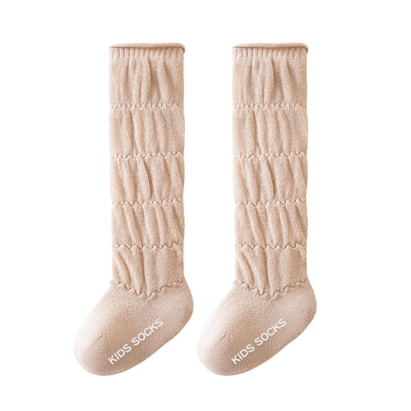 ZACPNCV Baby Toddler Knee High Socks Girl Boy Tube Socks Born Infant Floor Crawling Long Socks Khaki 1-2 Years