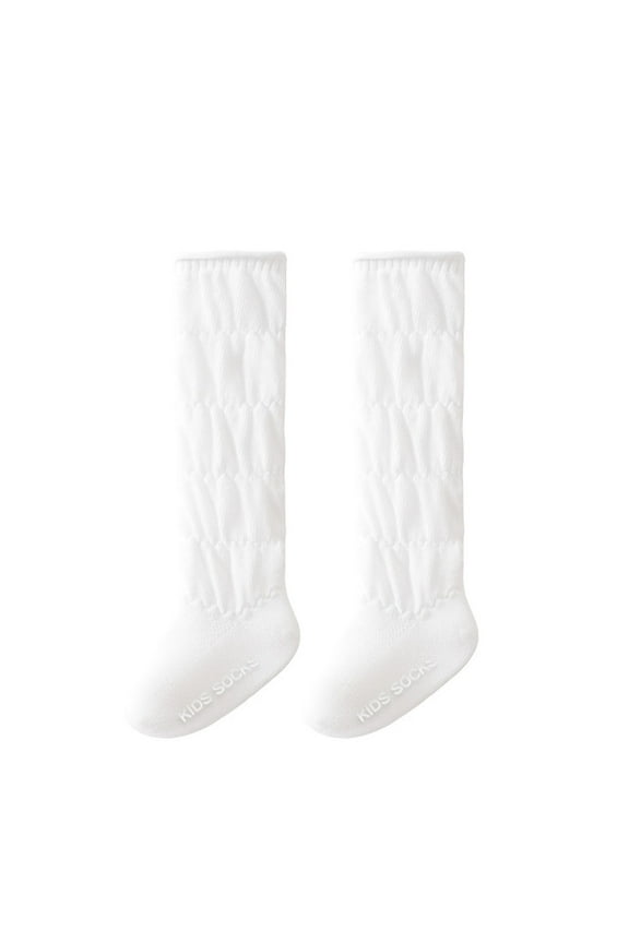 Baby Toddler Knee High Socks Girl Boy Tube Socks Born Infant Floor Crawling Long Socks White 2-3 Years