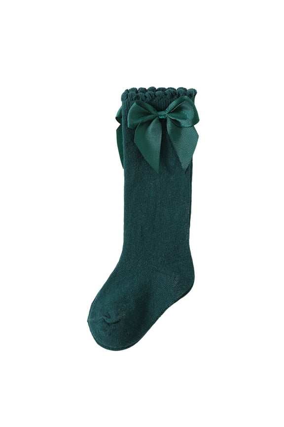 Baby Toddler Socks Girl Boy Thin Mesh Crew Socks Born Infant Pointelle Eyelet Socks Green 1-2 Years