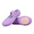 thumbnail image 1 of ZACPNCV Ballet Shoes for Girls Cute Bow Satin Dance Flats Practice Slippers Soft No-Tie Split Sole Yoga Gymnastics Shoes Purple, 1 of 5
