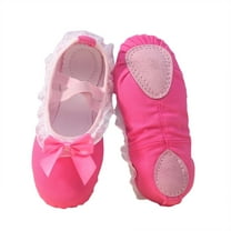 ZACPNCV Ballet Shoes for Girls Kids Ballet Slippers Soft Elastic Yoga Ballerina Dance Shoes Hot Pink
