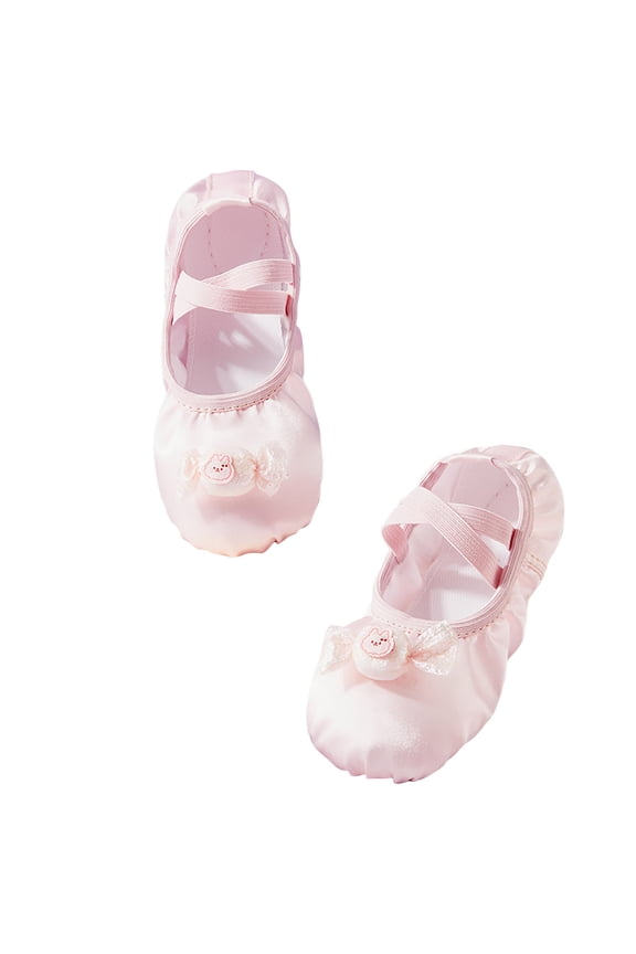 Ballet Shoes for Girls Split Sole Canvas Kids Dance Shoe Boys Slip on Jazz Ballerina Slippers Pink