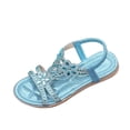 thumbnail image 1 of Lovskoo Bohemian Ethnic Rhinestone Flat Sandals for Women Elastic Back Strap Roman Open Toe Summer Casual Dressy Shoes, 1 of 9