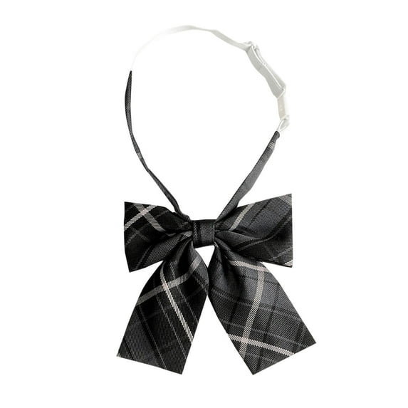 ZACPNCV Bow Necklace Plaid Beautiful Bowtie Casual Bow tie for Kids Uniform Collar Butterf Bowknot Check Bow Ties Black Free Size