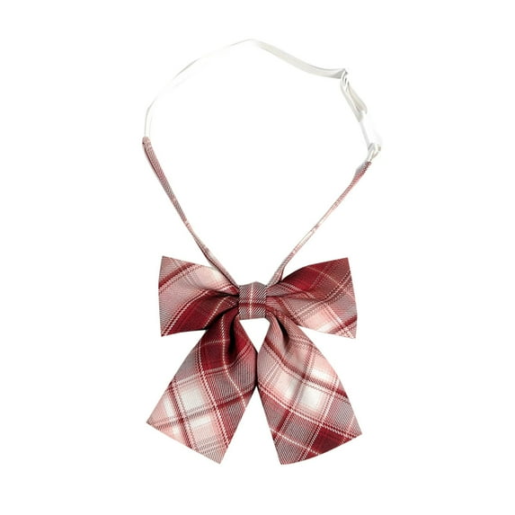 ZACPNCV Bow Necklace Plaid Beautiful Bowtie Casual Bow tie for Kids Uniform Collar Butterf Bowknot Check Bow Ties Red Free Size