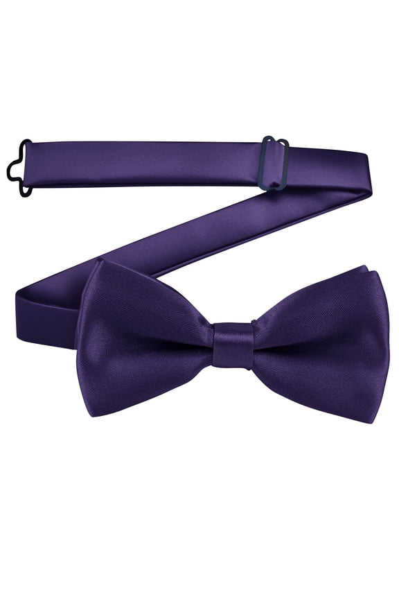 Bow Ties Solid Color Adjustable Bow Tie Collection for Kids and Boys Navy Free Size
