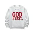thumbnail image 1 of ZACPNCV Boy Sweatshirts Toddler Boy Long Sleeve Cotton Sweat Shirt Boys Pullover Shirt Tops for Kids White 2-3 Years, 1 of 6