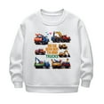 thumbnail image 1 of ZACPNCV Boy Sweatshirts Toddler Boy Long Sleeve Cotton Sweat Shirt Boys Pullover Shirt Truck Print Tops for Kids White 5-6 Years, 1 of 6