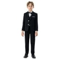 thumbnail image 1 of ZACPNCV Boy's Slim Fit Formal Suits 5 Piece Outfit for Ring Bearers Kids Dress Toddler Boy Tuxedo Homecoming Suits for Boys Black 11-12 Years, 1 of 9