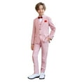 thumbnail image 1 of ZACPNCV Boy's Slim Fit Formal Suits 6 Piece Outfit for Ring Bearers Kids Dress Toddler Boy Tuxedo Homecoming Suits for Boys Pink 9-10 Years, 1 of 9
