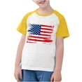 thumbnail image 1 of ZACPNCV Boys 4th of July Shirt Flag T-Shirts for Kids Toddler Patriotic Tee Tops Girls Independence Day Gifts Yellow 11-12 Years, 1 of 8
