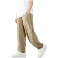 thumbnail image 1 of ZACPNCV Boys Active Pants Kids Solid Casual Joggers Sweatpants Athletic Pull-On Sport Trousers Big Boy Pants Khaki 9-10 Years, 1 of 5