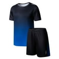 thumbnail image 1 of ZACPNCV Boys Athletic Short Sets with Pockets Quick Dry Lightweight Heather Summer Outfits Performance Sports School Sets Blue 15-16 Years, 1 of 7