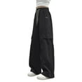 thumbnail image 1 of ZACPNCV Boys Baggy Cargo Pants Casual Loose Fit Parachute Pant Harem Joggers Sweatpants with Pockets Black 6-7 Years, 1 of 9