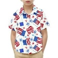 thumbnail image 1 of ZACPNCV Boys Flag Shirts 4th of July T-Shirt Kids Cotton Patriotic Tops Tee Independence Day Clothes Multicolor 5-6 Years, 1 of 9