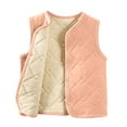 thumbnail image 1 of ZACPNCV Boys Girls Down Puffer Vest Kids Fall Winter Thermal Kids Sleeveless Jacket Waistcoat Unisex Solid Button Down Coat Pink 13-14 Years, 1 of 1