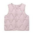 thumbnail image 1 of ZACPNCV Boys Girls Puffer Vest Winter Warm Lightweight Sleeveless Snow Vest Padded Waistcoat Purple 9-10 Years, 1 of 5